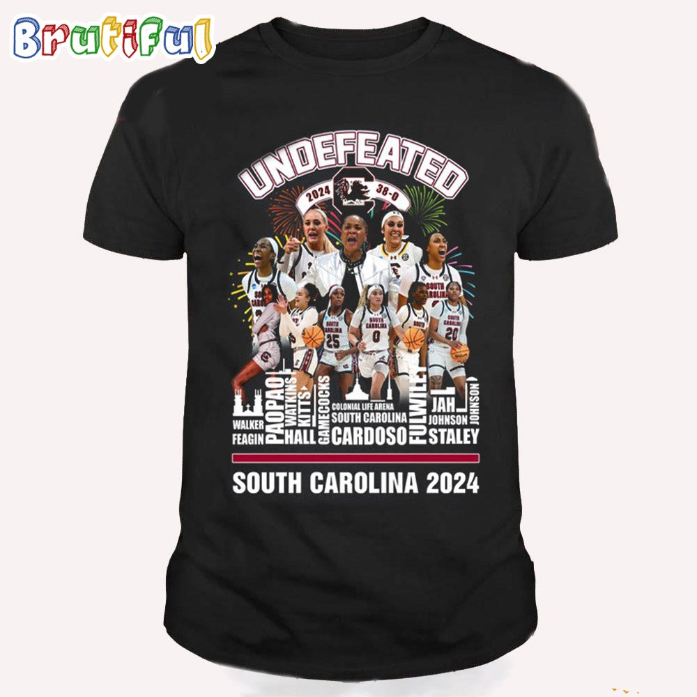 South Carolina Gamecocks 2024 Final Four Undefeated 38 0 T Shirt