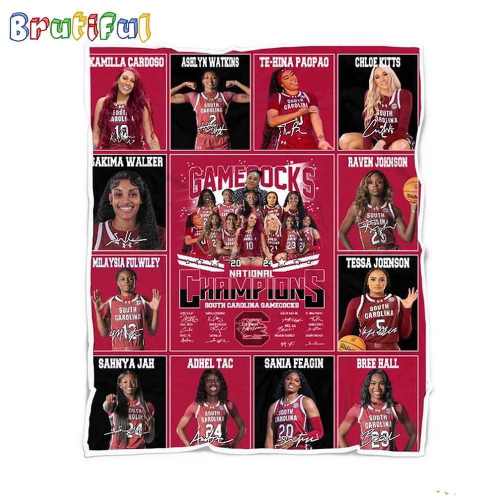 South Carolina Gamecocks 2024 NCAA Women’s Basketball National Champions Blanket
