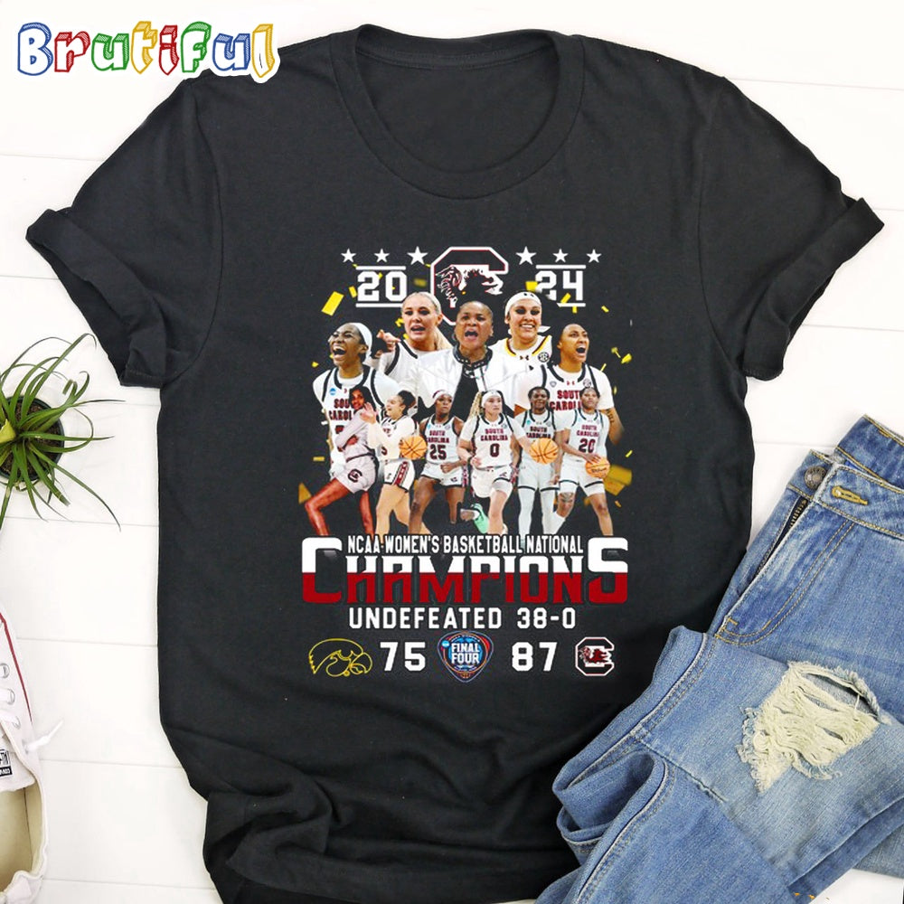 South Carolina Gamecocks 2024 NCAA Women’s Basketball National Champions Undefeated 38 0 Shirt