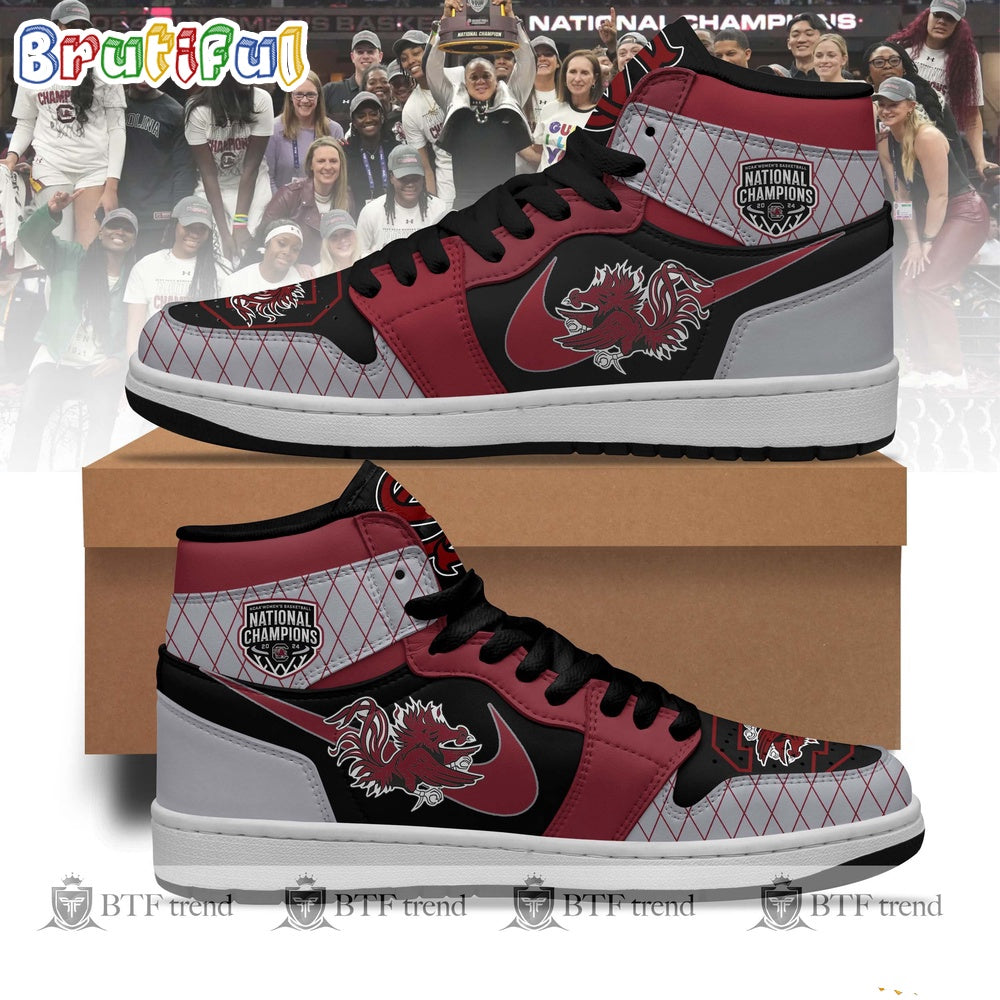 South Carolina Gamecocks 2024 NCAA Women’s Basketball National Champions Air Jordan 1 Shoes