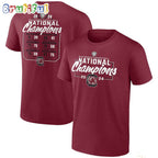 South Carolina Gamecocks 2024 NCAA Women’s Basketball National Champions Schedule T Shirt