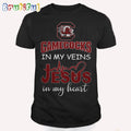 South Carolina Gamecocks Basketball Final Four In My Veins Jesus In My Heart T Shirt