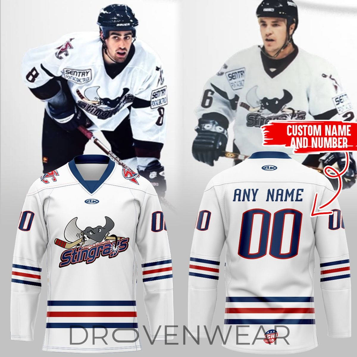 South Carolina Stingrays Rock The Retro 2001 Throw back Custom Hockey Jersey 2026