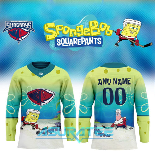 South Carolina Stingrays x SpongeBob Squarepants 2025 Hockey Jersey