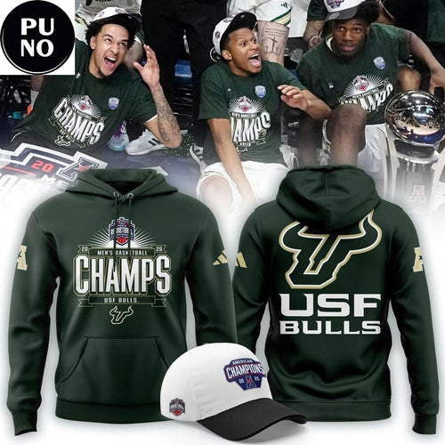 South Florida Bulls 2026 American Conference Men’s Basketball Tournament Champions Hoodie T-Shirt