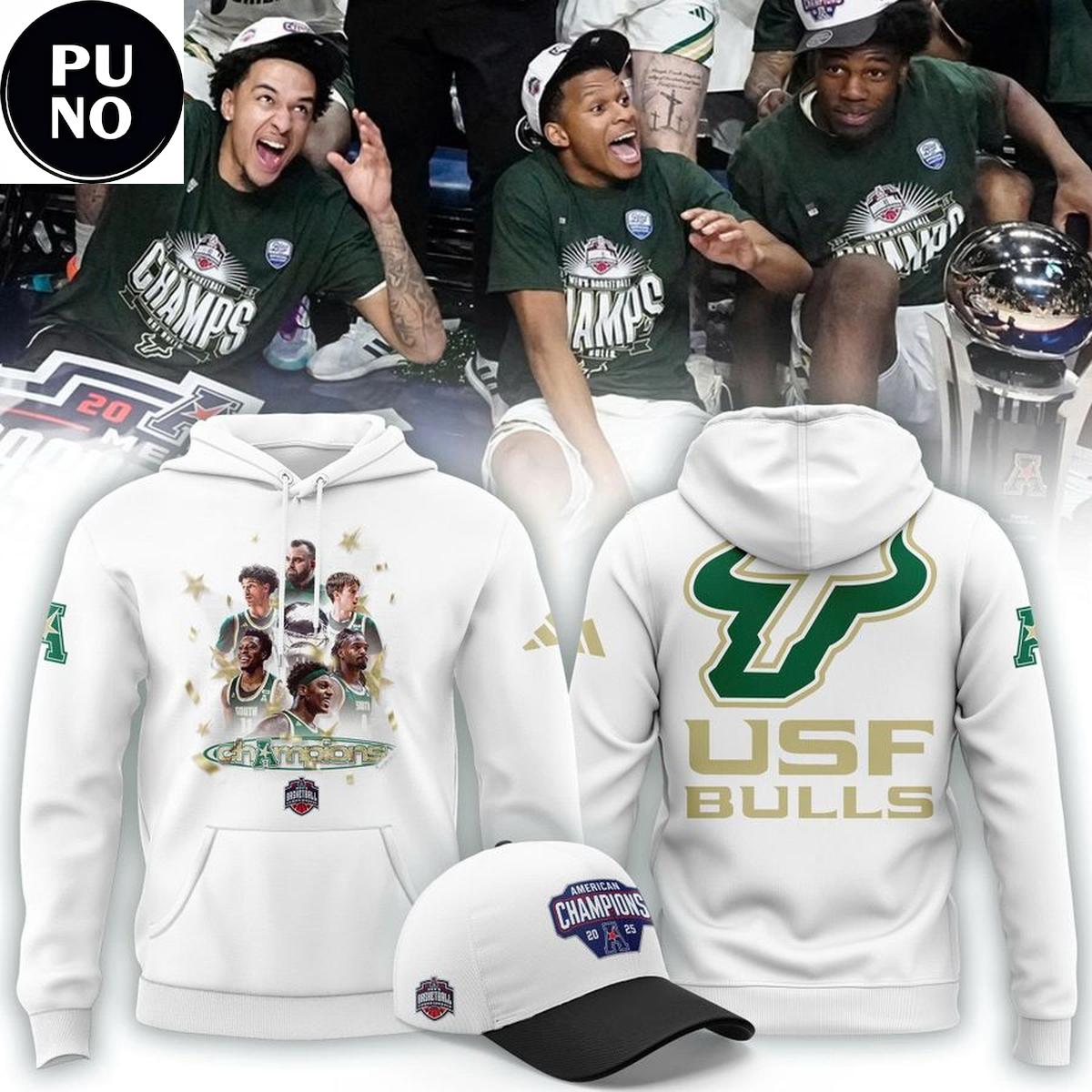 South Florida Bulls 2026 American Conference Men’s Basketball Tournament Champions Hoodie T-Shirt