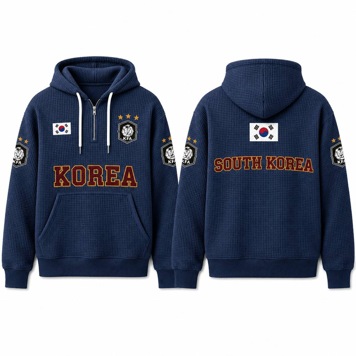 South Korea World Cup 2026 Waffle Quarter Zip Hoodie