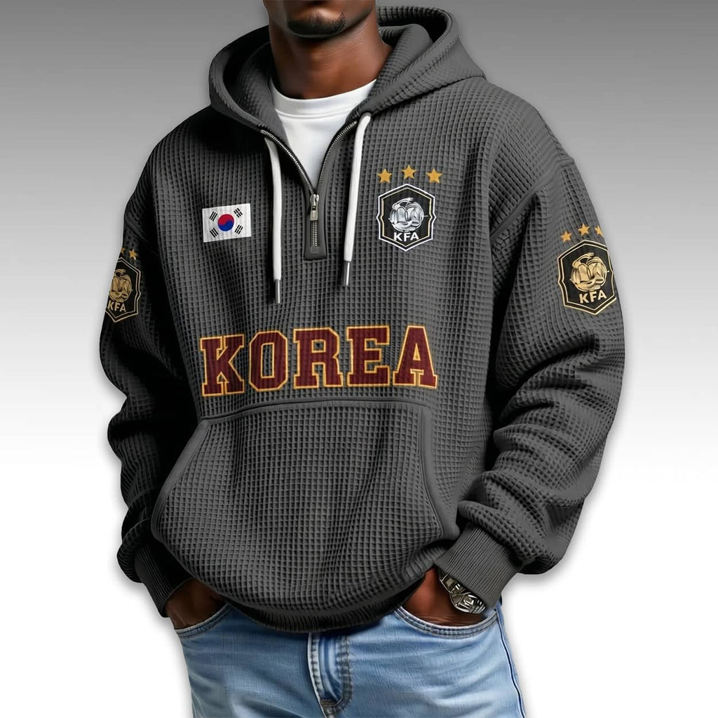 South Korea World Cup 2026 Waffle Quarter Zip Hoodie
