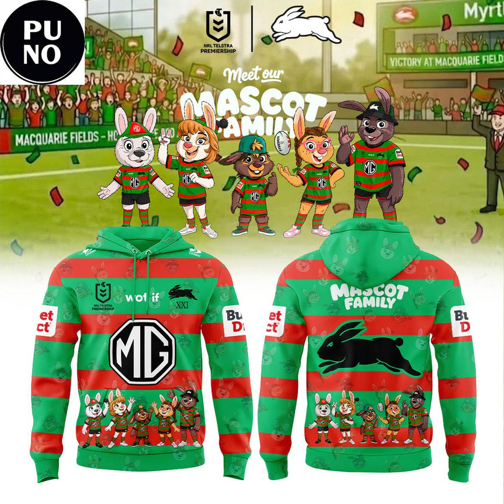 South Sydney Rabbitohs 2026 Mascot Family Hoodie T-Shirt
