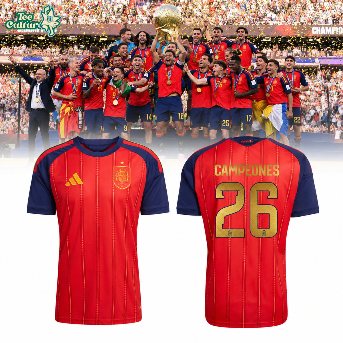 Spain 2026 Home Champions Edition #26 Soccer Jersey