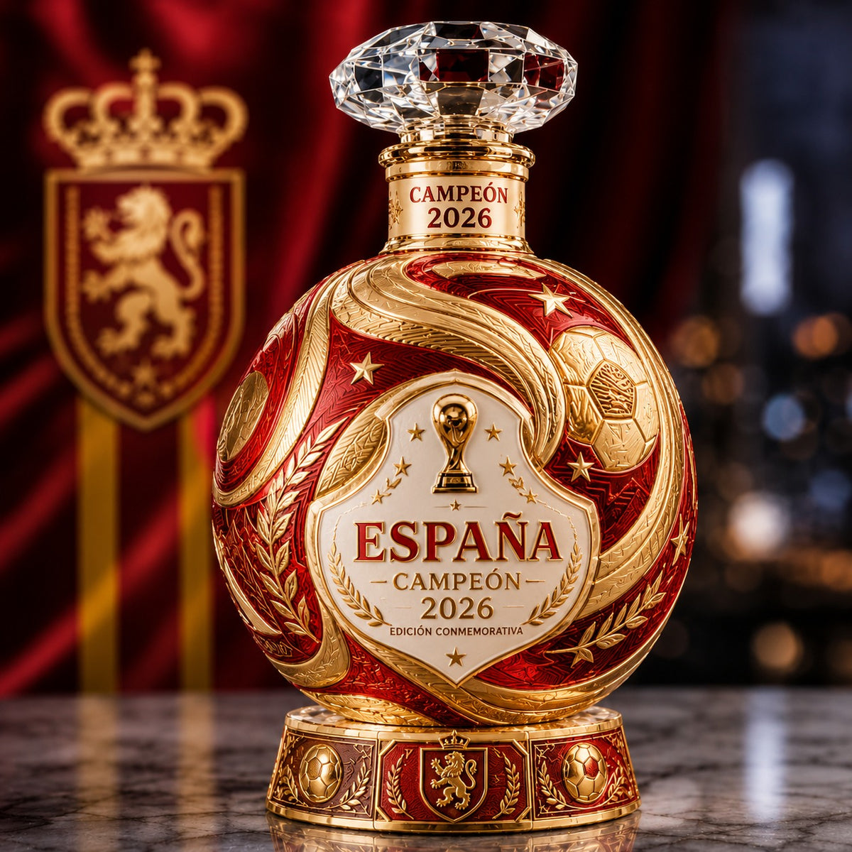 Spain Champion World Cup 2026 Whiskey Bottle