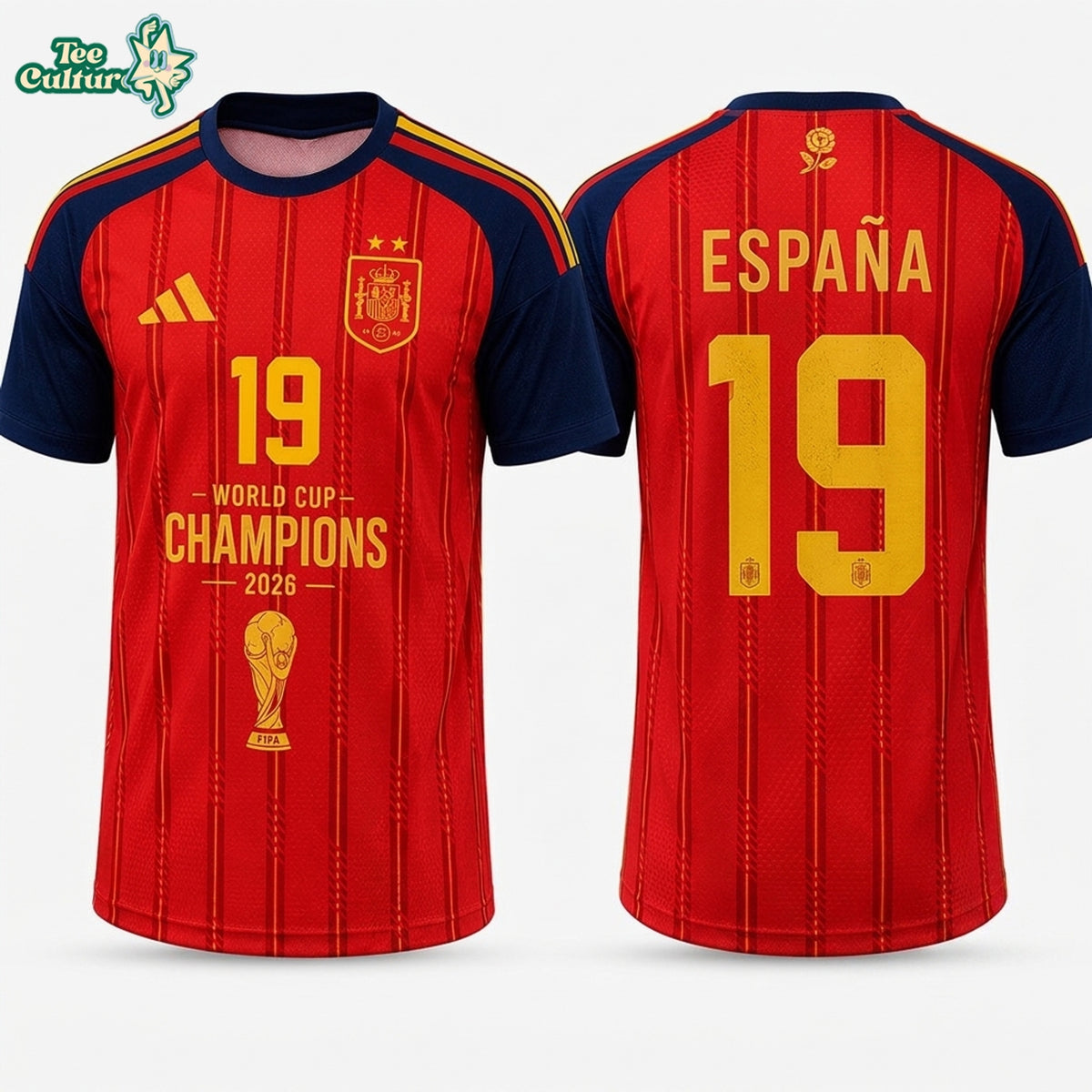 Spain Lamine Yamal FIFA World Cup 2026 Champions Jersey