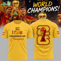 Spain National Football Team 2026 Wolrd Cup Champions Yellow Shirt