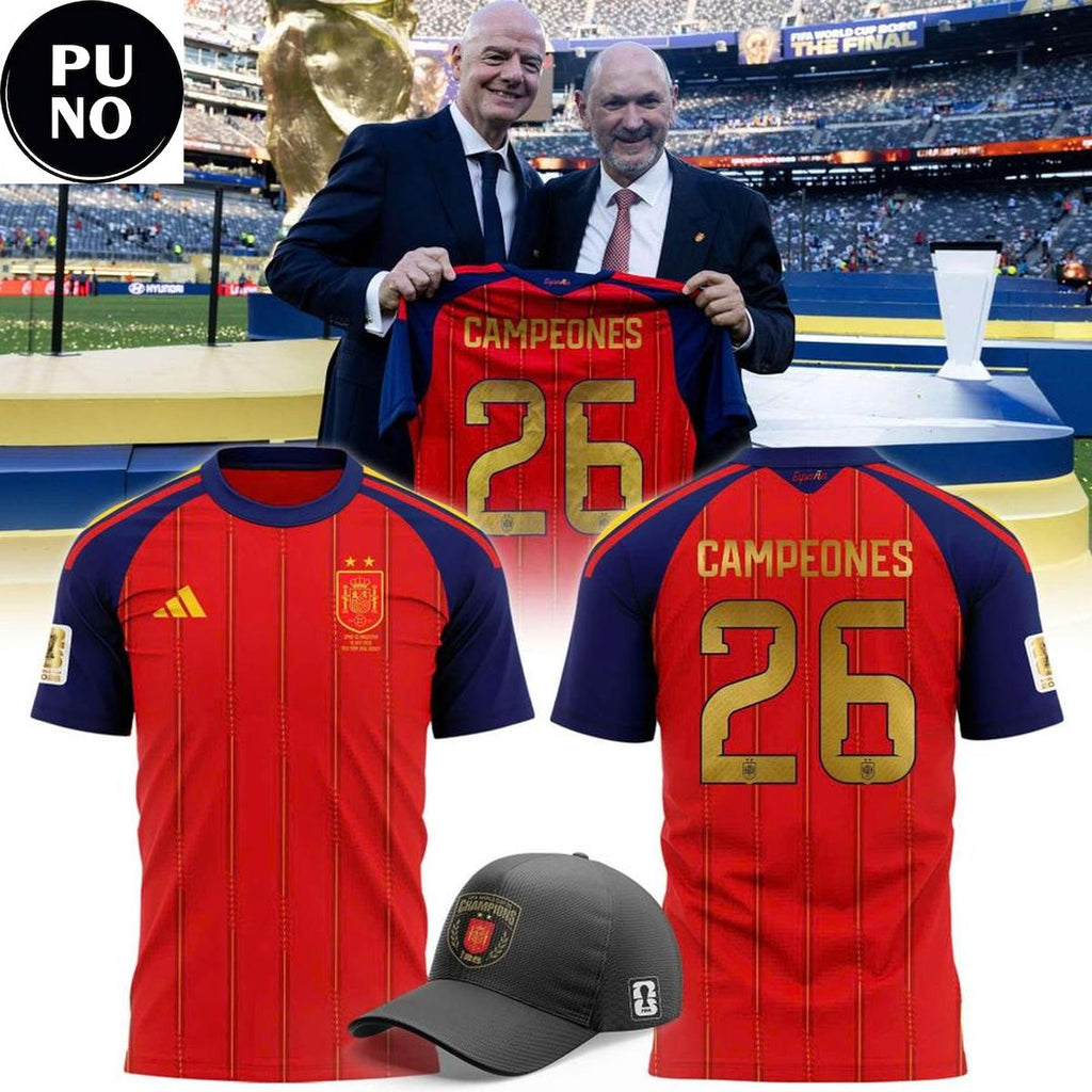 Spain National Soccer FIFA World Cup 2026 Champions T-Shirt