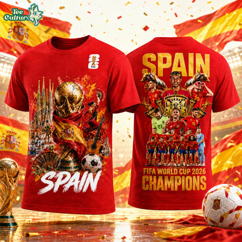Spain Premium World Cup 2026 Champions 3D Shirt