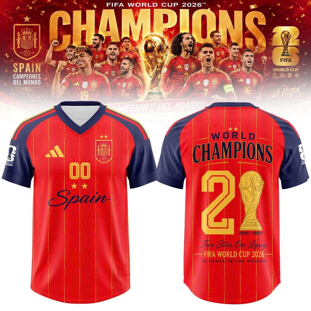 Spain World Champions 2026 Soccer Jersey