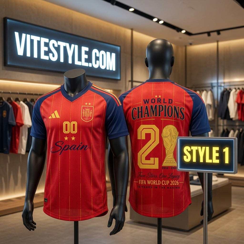Spain World Champions 2026 Soccer Jersey