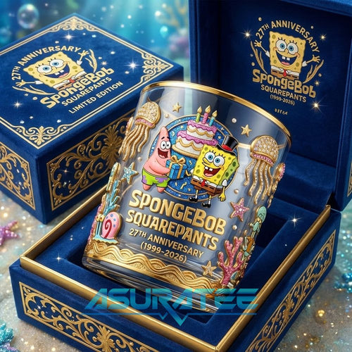 Spongebob Squarepants 27th Anniversary Commemorative Whiskey Glass