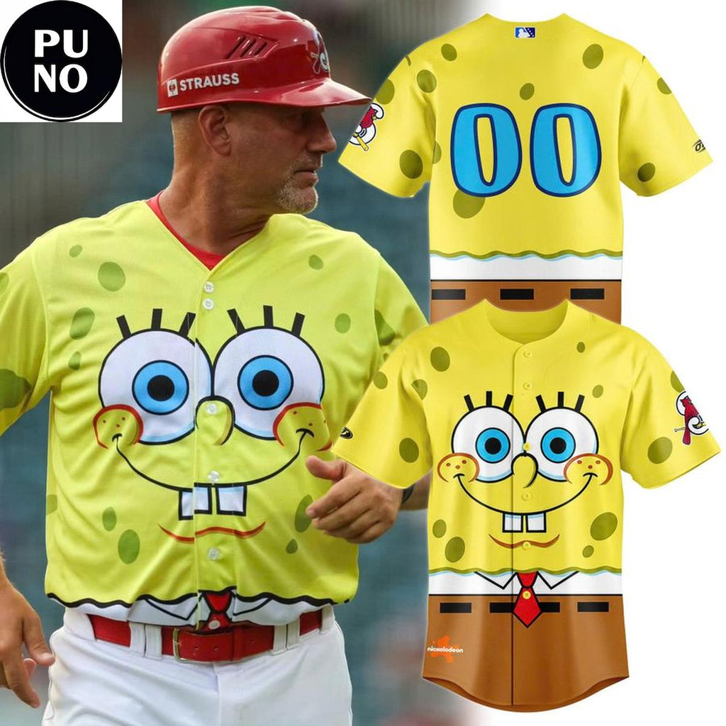 Springfield Cardinals x SpongeBob SquarePants Night 2026 Personalized Baseball Jersey