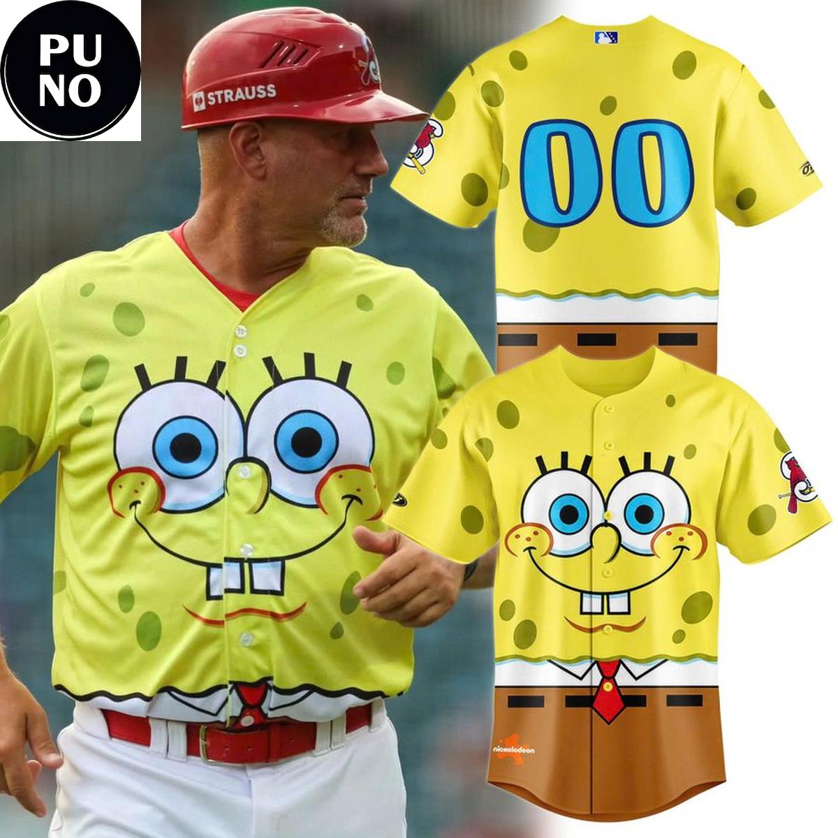 Springfield Cardinals x SpongeBob SquarePants Night 2026 Personalized Baseball Jersey