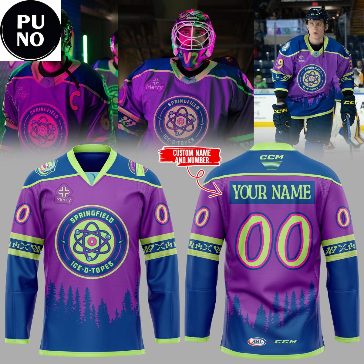Springfield Thunderbirds Ice-O-Topes Night 2026 Personalized Hockey Jersey