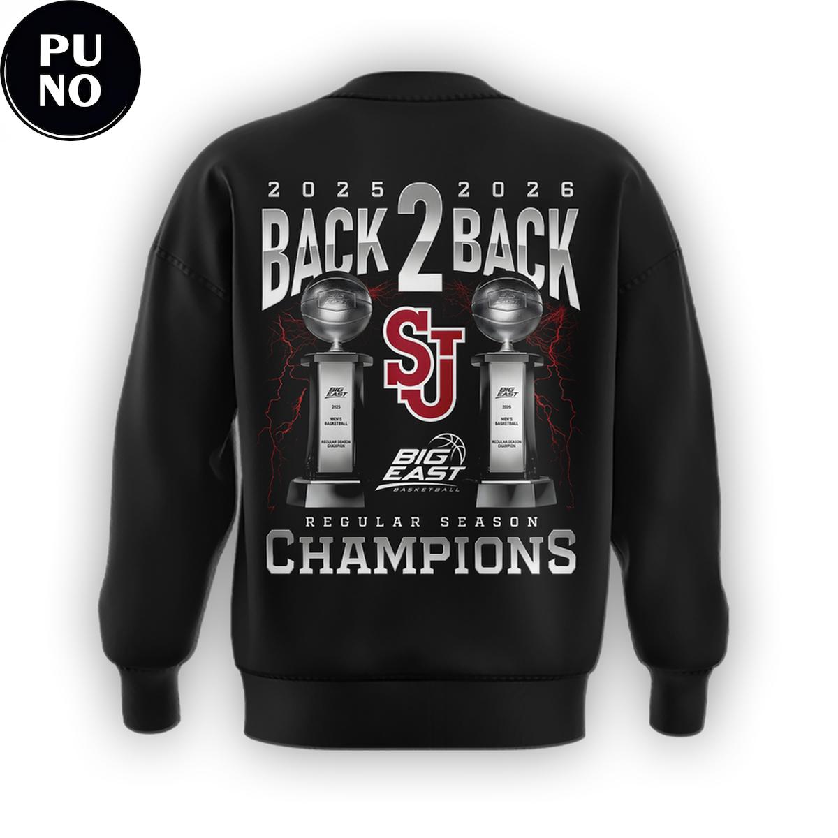 St. John’s University Men’s Basketball Big East Tournament Champions 2026 Back 2 Back Hoodie Shirt