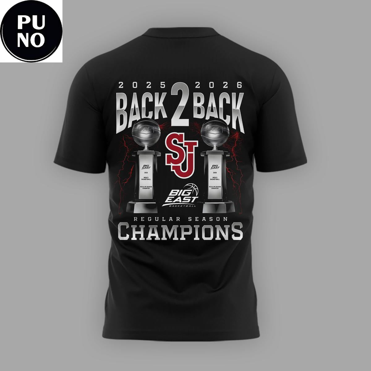 St. John’s University Men’s Basketball Big East Tournament Champions 2026 Back 2 Back Hoodie Shirt