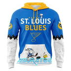 St. Louis Blues ”Peanuts Night ” 2026 Snoopy Special Hoodie, Cap