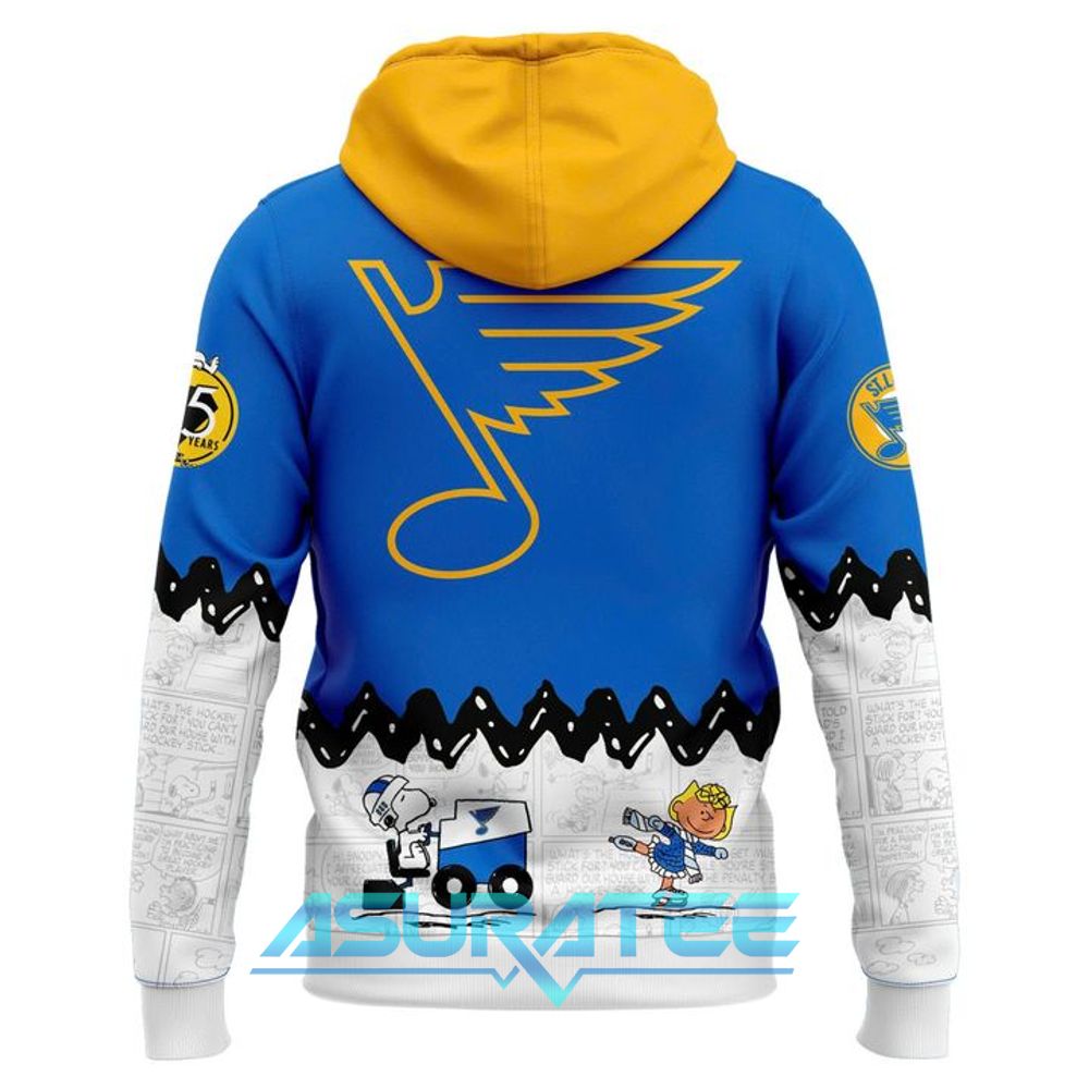 St. Louis Blues ”Peanuts Night ” 2026 Snoopy Special Hoodie, Cap