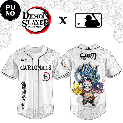 St. Louis Cardinals x Demon Slayer ft. Pokemon 2026 Baseball Jersey