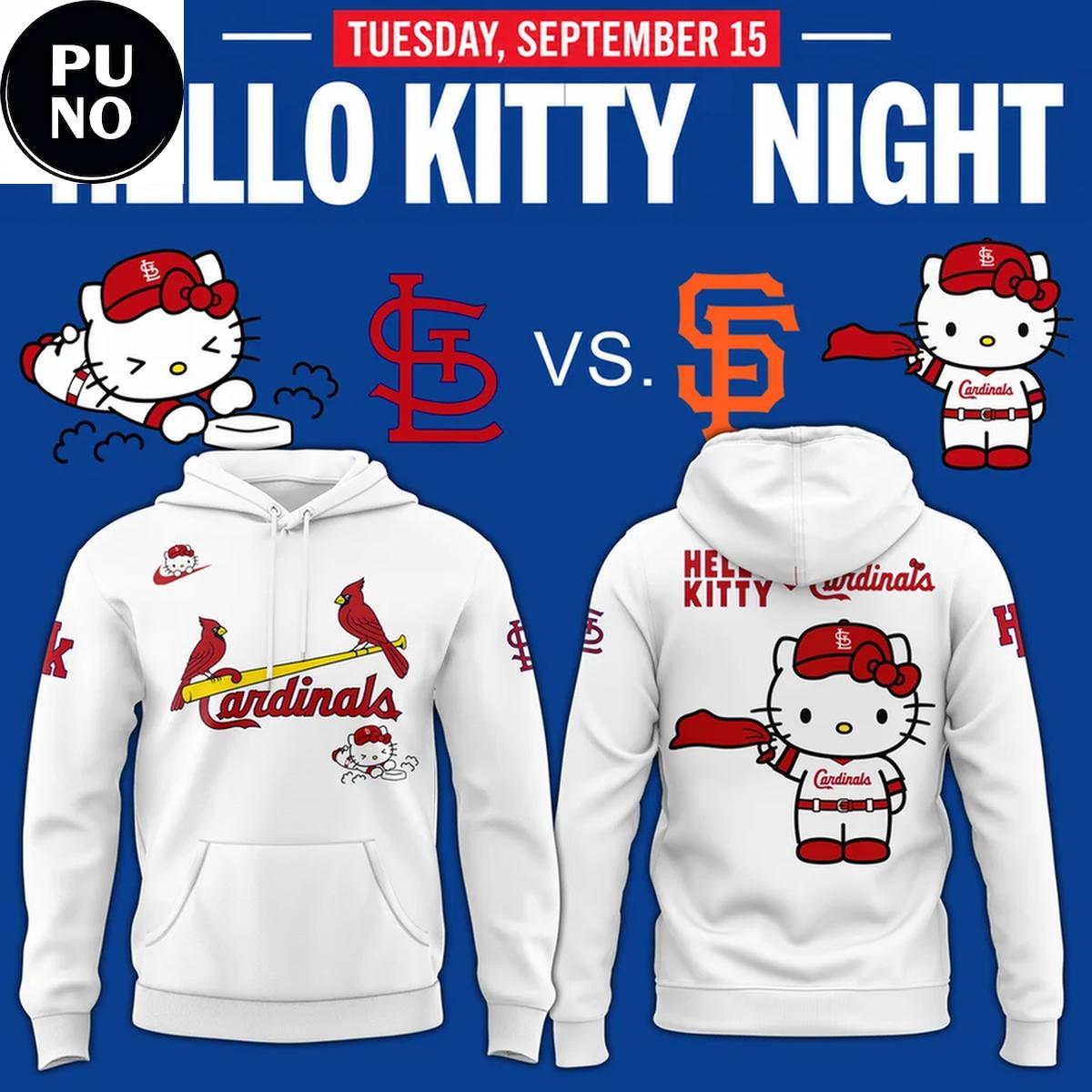 St. Louis Cardinals x Hello Kitty Night 2026 Hoodie T-Shirt
