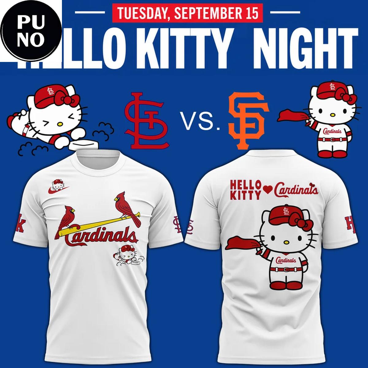 St. Louis Cardinals x Hello Kitty Night 2026 Hoodie T-Shirt