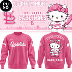 St. Louis Cardinals x Hello Kitty Night 2026 Pink Hoodie T-Shirt