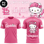 St. Louis Cardinals x Hello Kitty Night 2026 Pink Hoodie T-Shirt