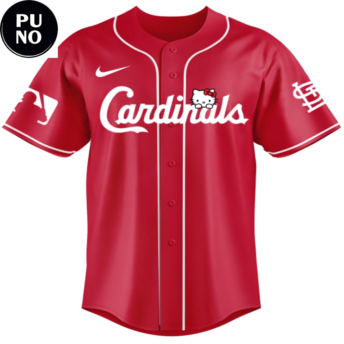 St. Louis Cardinals x Hello Kitty Night Game 2026 Red Baseball Jersey