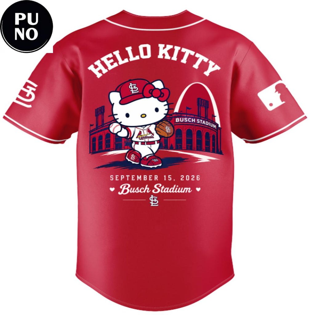 St. Louis Cardinals x Hello Kitty Night Game 2026 Red Baseball Jersey