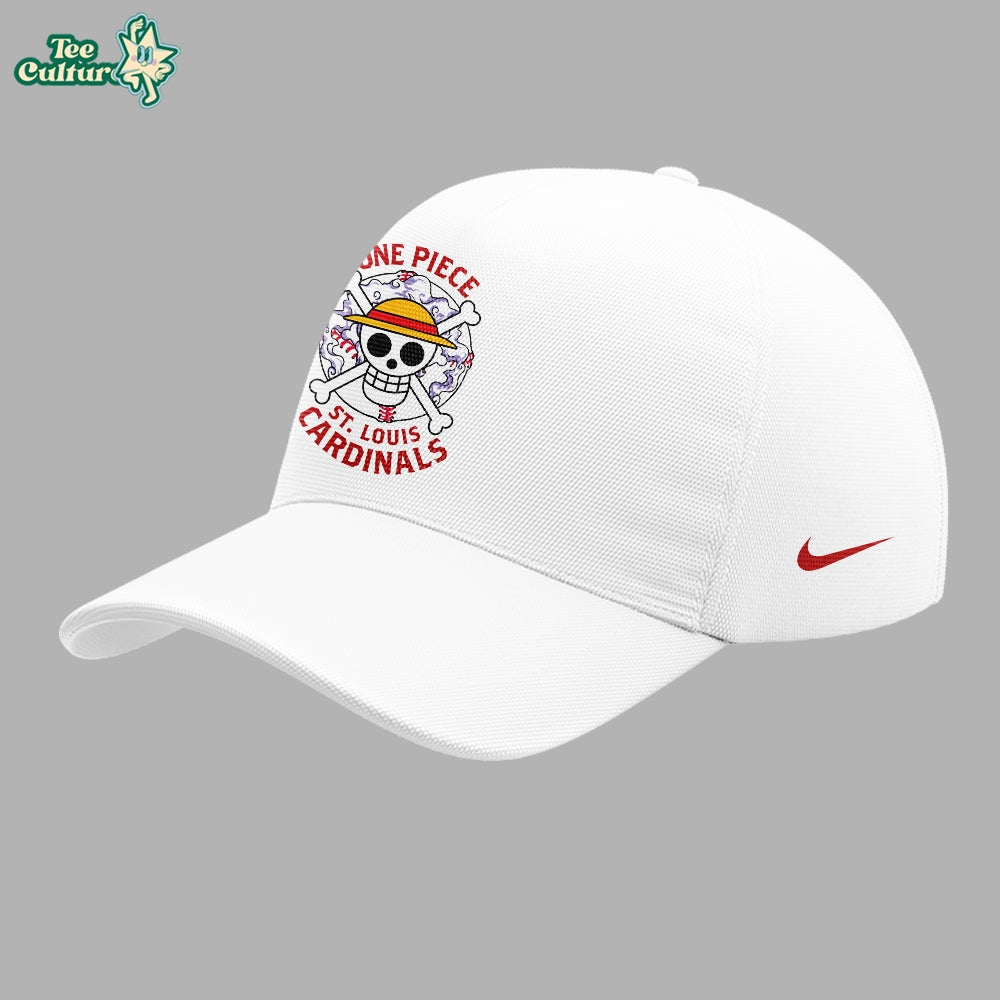 St. Louis Cardinals x One Piece Night White Hoodie - Anime MLB Crossover Apparel
