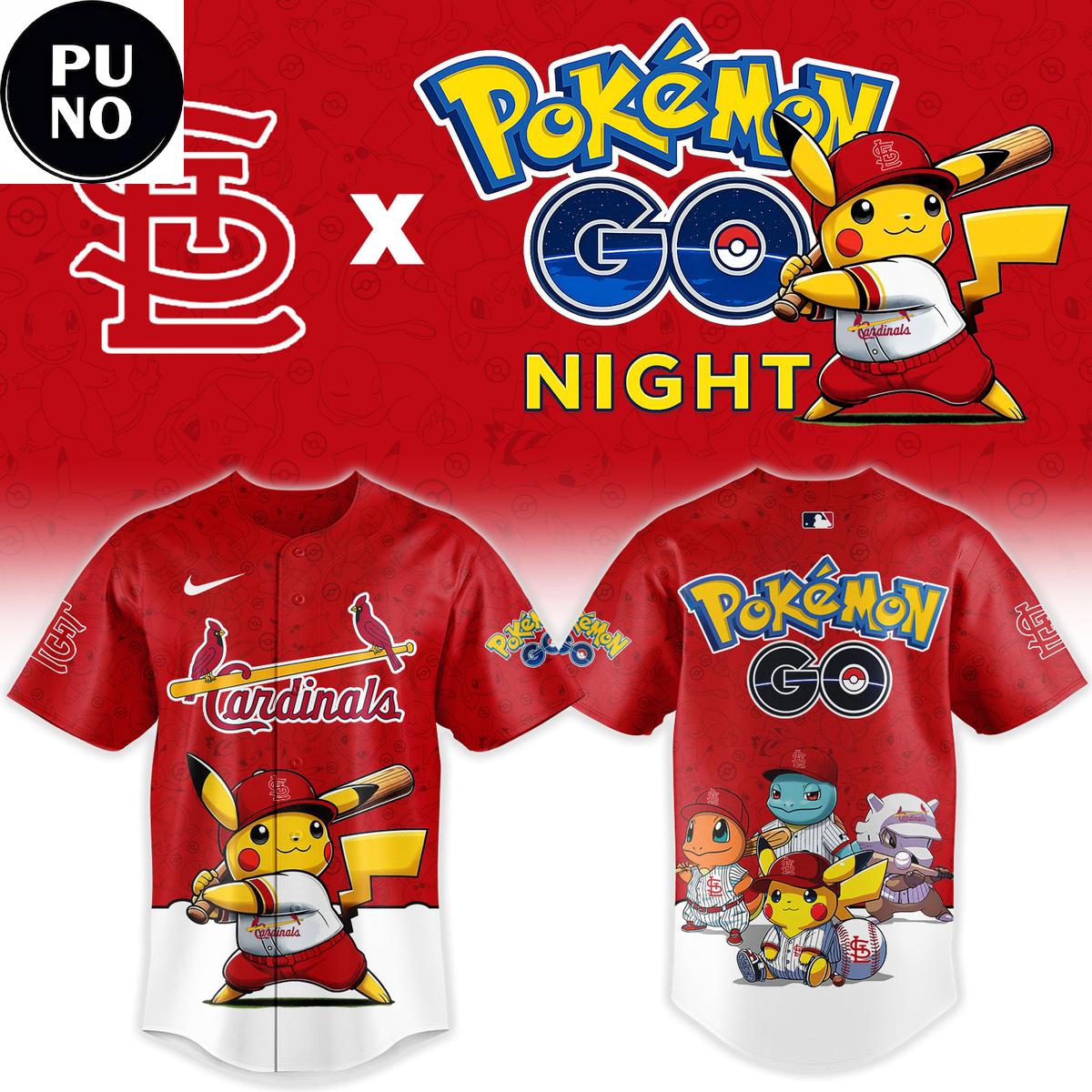 St. Louis Cardinals x Pokemon GO Night 2026 Baseball Jersey