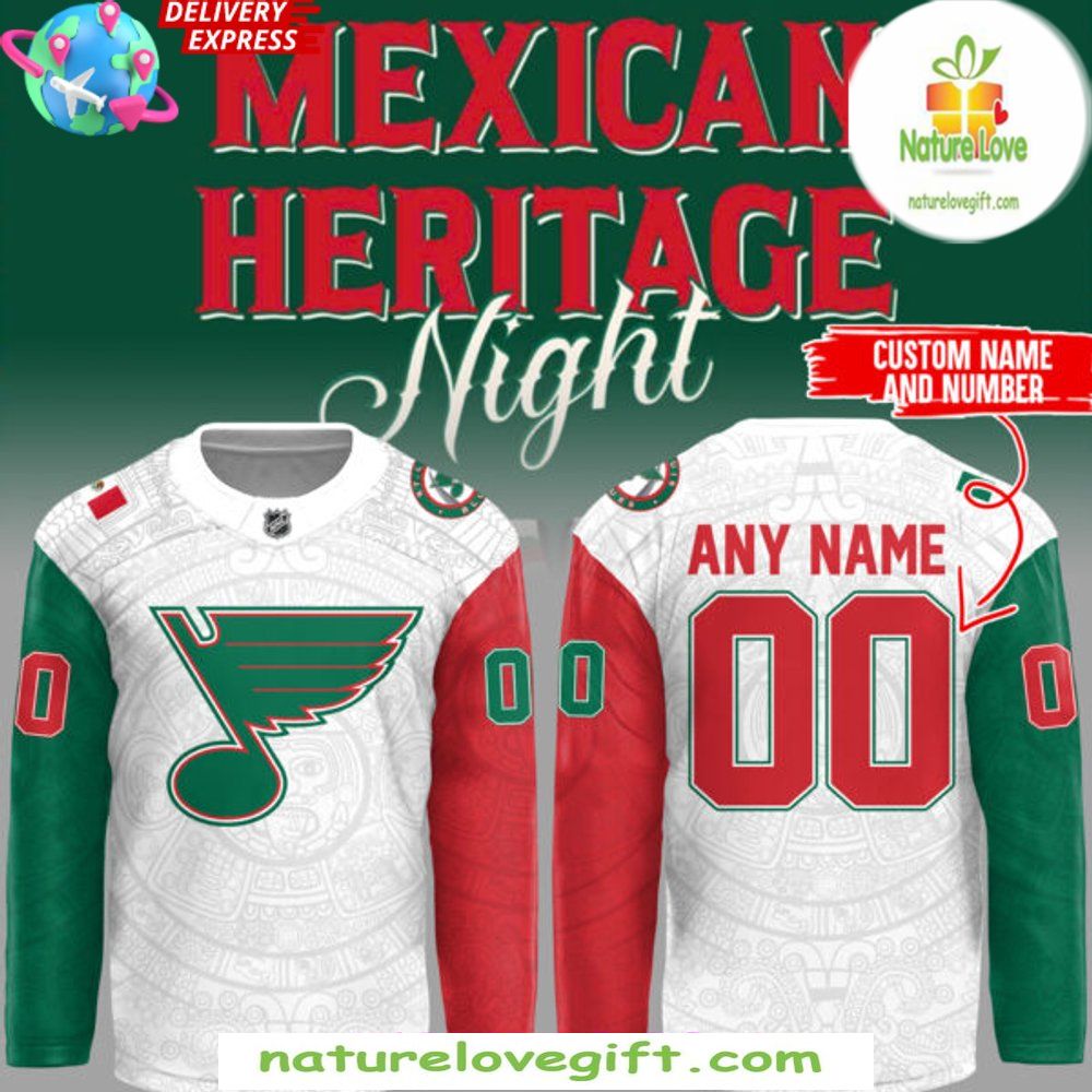 St Louis Blues 2026 Mexican Heritage Night Hockey Jersey