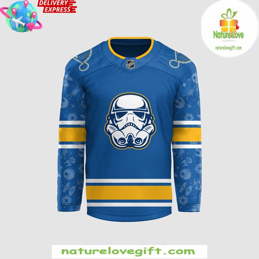 St Louis Blues Star Wars Night 2026 Hockey Jersey Blue