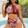 Stanford Cardinal Zebra Women Bikini Set Sporty Bikini Sets