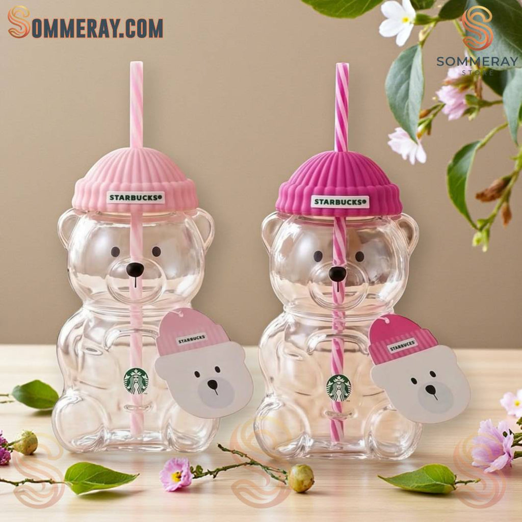Pink Bearista Starbucks Korea 2026 Glass Cold Cup