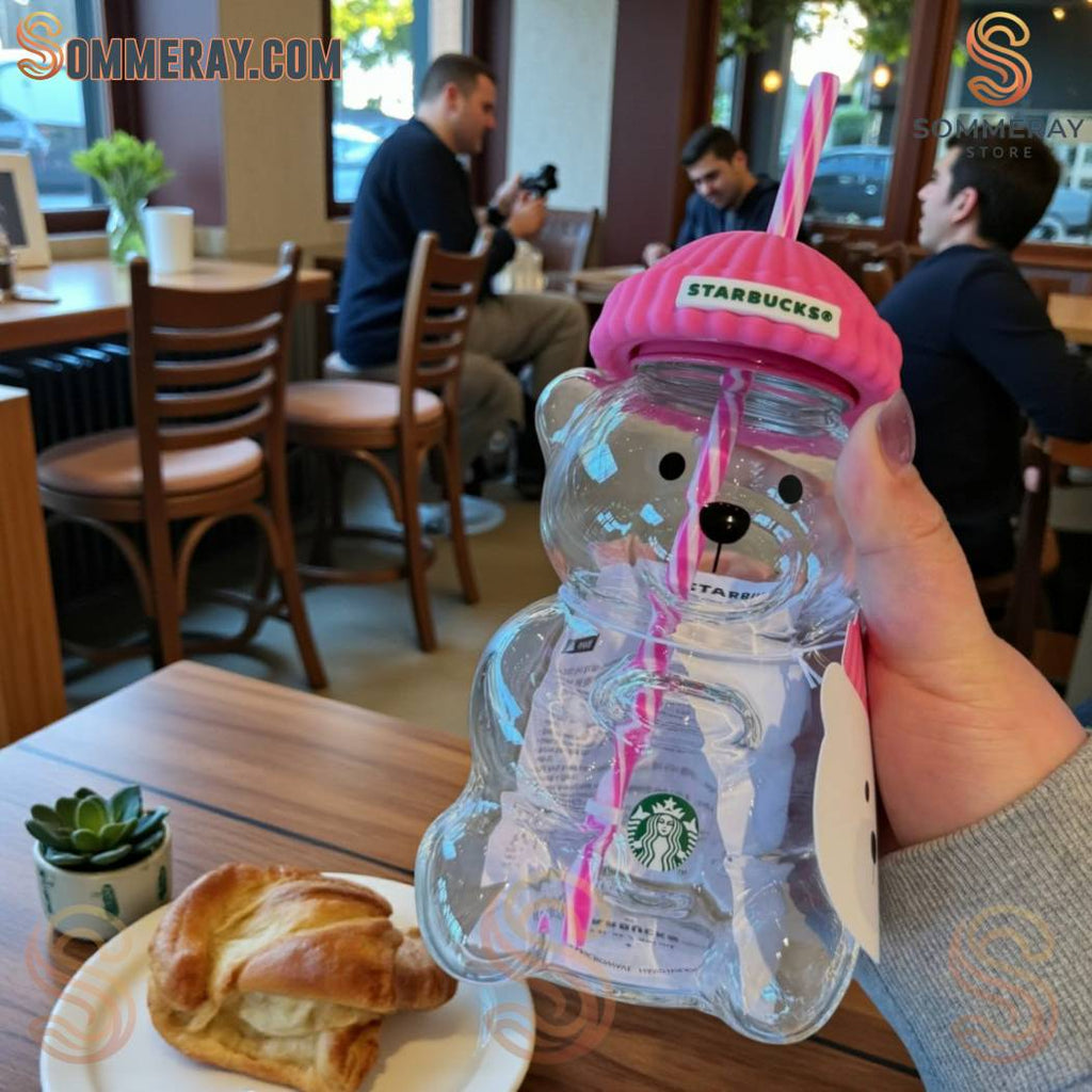 Pink Bearista Starbucks Korea 2026 Glass Cold Cup