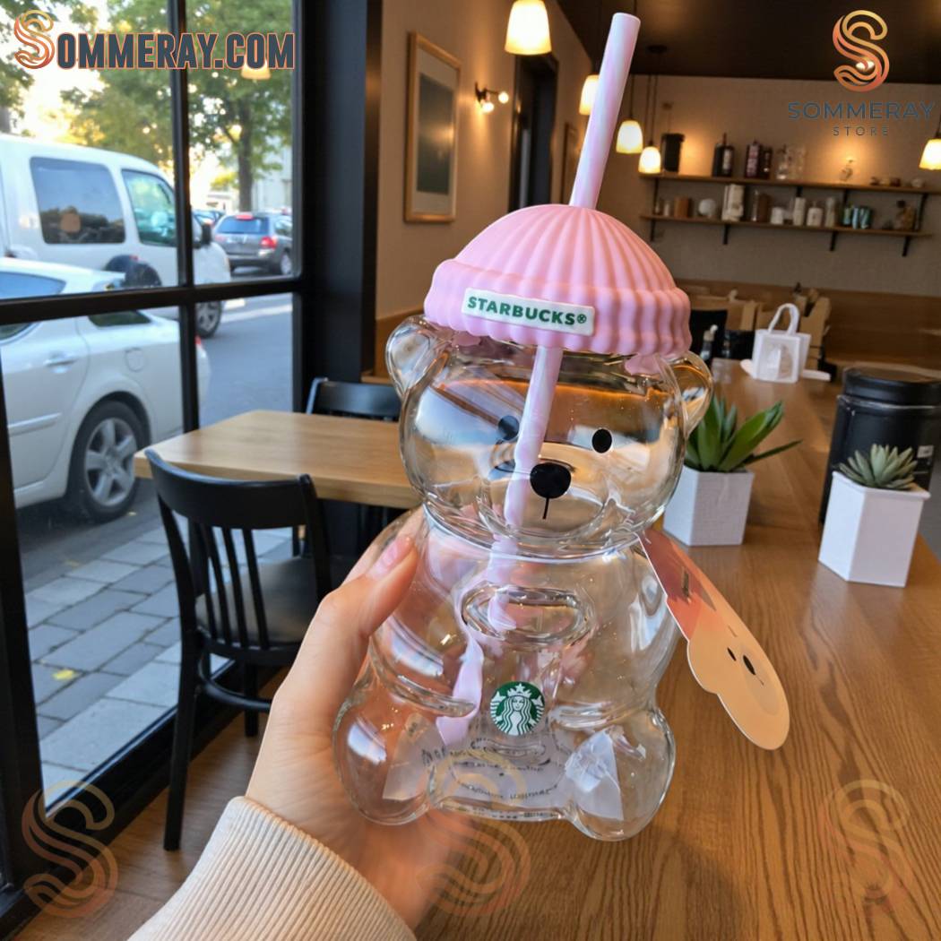 Pink Bearista Starbucks Korea 2026 Glass Cold Cup