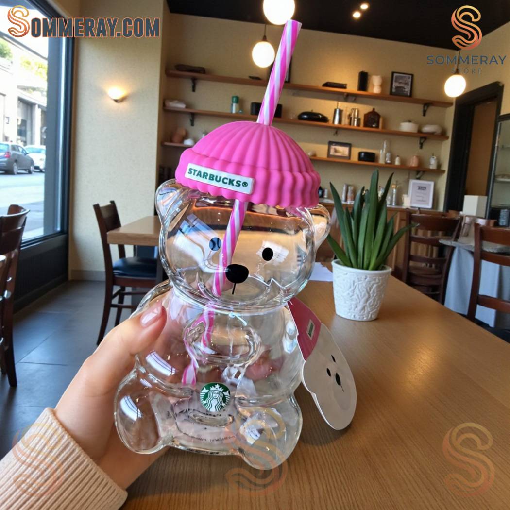 Pink Bearista Starbucks Korea 2026 Glass Cold Cup