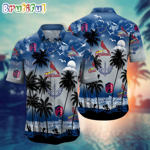 St.louis Sports Palm Tree Summer Hawaiian Shirt