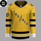 Stockton Thunder 2026 New Logo Viking Gold Personalized Hockey Jersey