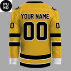 Stockton Thunder 2026 New Logo Viking Gold Personalized Hockey Jersey