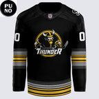 Stockton Thunder 2026 New Logo Viking Gold Personalized Hockey Jersey