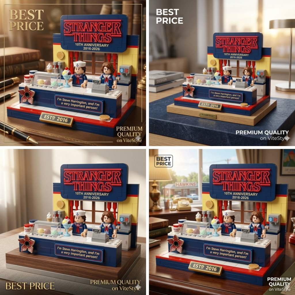 Stranger Things 2016-2026 10th Anniversary Building Blocks